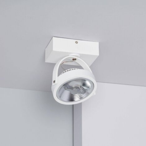 Faretto LED 15W CREE da Superficie Orientabile AR111 Regolabile Bianco Bianco Caldo 2700K