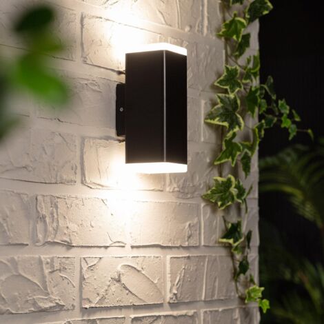 2 Plafoniere LED Da Esterno 12W 4000K Luce Naturale - Doppia Emissione, IP55, Alluminio, ES46