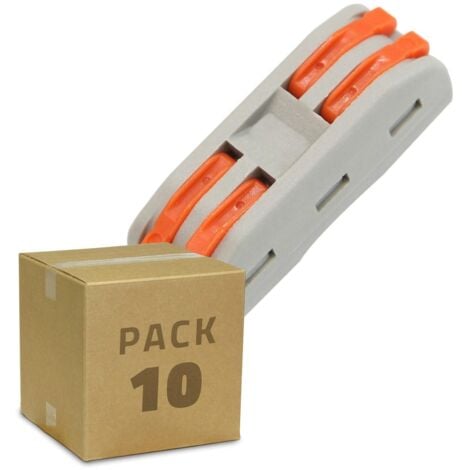 Pack 10 connettori rapidi 2 ingressi e 2 uscite SPL-2 per cavi elettrici  0,08