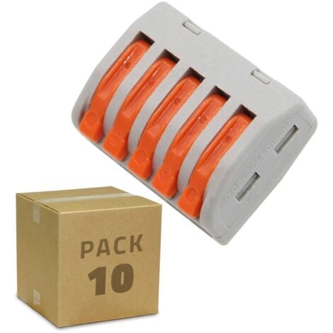 Pack 10 Connettori rapidi 5 ingressi PCT-215 per cavi elettrici 0,08-4 mm²  26.90