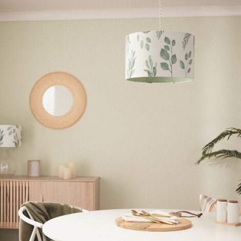 Lampada a Sospensione in Tessuto Verdy Bianco
