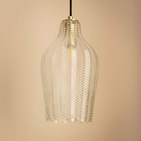 Lampada sospensione vetro soffiato Fumè - BRANDY D40 cm | Leroy Merlin