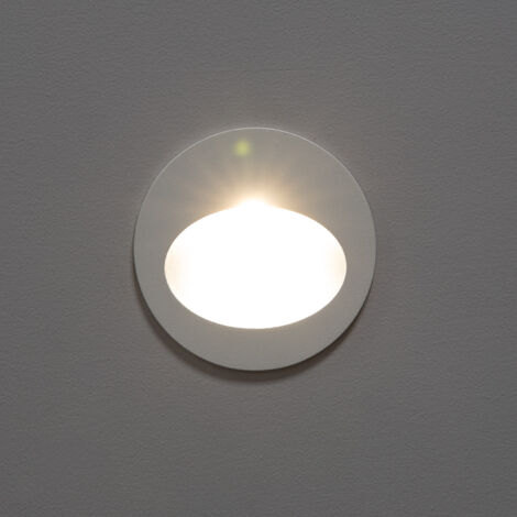 Segnapasso Esterni LED 3W Incasso Parete Circolare Bianco Coney Bianco Caldo  2700K