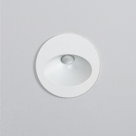 Segnapasso Esterni LED 3W Incasso Parete Circolare Bianco Coney Bianco Caldo  2700K