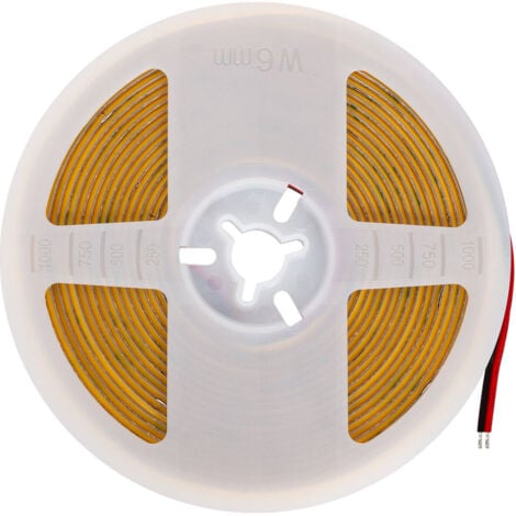 Striscia LED COB 24V DC 385 LED/m 5m IP20 CRI90 Supernarrow Larghezza 5mm  Taglio ogni