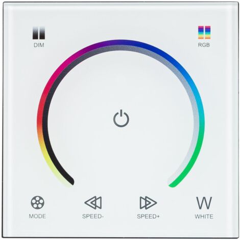Haofy Pannello Touch Dimmer Per Strisce LED RGB/RGBW/RGB+CCT, 12-24V, Con Timer E 12 Scene, Nero