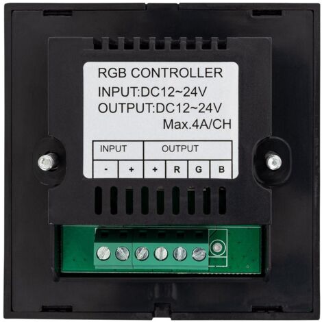 Dimmer per Controller Touch Panel LED RGBW Colorato Montato a Parete per Luce LED Sp e (BLACK