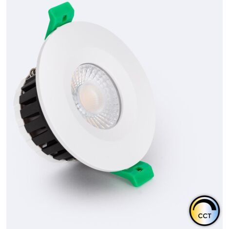 Downlight LED 5-8W Ignifugo Circolare Regolabile 4CCT (Neutro-Freddo) IP65  Taglio Ø65 mm Selezionabile (Naturale