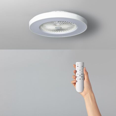 Ventilatore Soffitto XL Bianco Con Telecomando - Silenzioso Con Timer E Luce LED - Foto 6