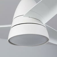 Ventilatore LED da Soffitto Industrial Bianco 91cm Motore DC Selezionabile (Caldo-Naturale-Freddo) - Selezionabile (Caldo-Naturale-Freddo)