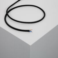 Cavo Elettrico in Tessuto Nero 7 m