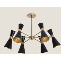 Lampada da Soffitto Alluminio 6 Faretti Jigger Nero