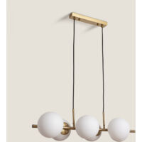 Lampada a Sospensione in Metallo Moonlight Brass 6 Faretti Oro