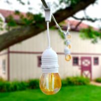 Ghirlanda per Esterni con 8 Portalampade E27 5.5m Bianco IP65  Bianco5500 mm