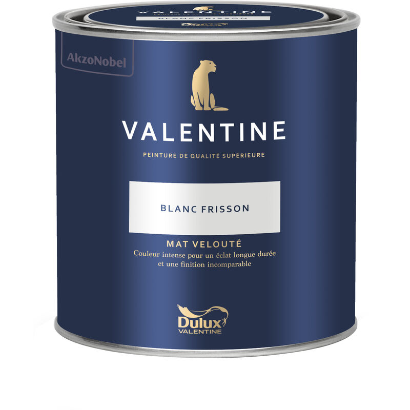 Peinture mur, boiserie Crème de couleur DULUX VALENTINE noir mat 0.5 L