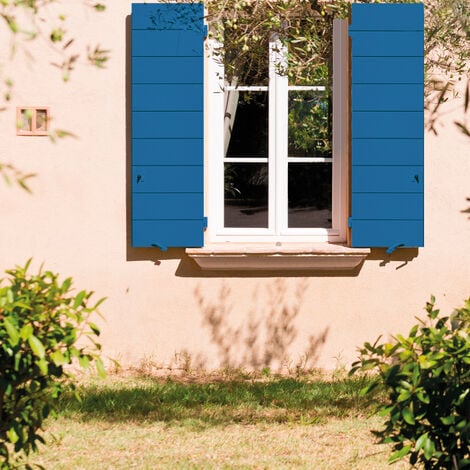 ECRAN+ BOIS - Peinture satinée pour bois extérieur - Volets, portes, fenêtres, portails - Bleu Breton 2 L - Dulux Valentine