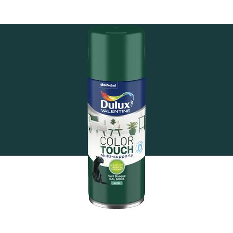 Multi Pack 3 - Peinture aérosol Color Touch Multi-Supports - Satin Vert Basque 400 ml - Dulux Valentine