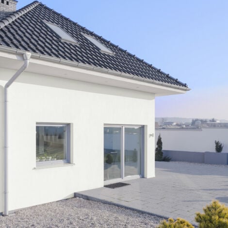 Peinture Façade Ecran+ Chantier Facile - direct sans sous-couche - Mat Blanc 10 L - Dulux Valentine