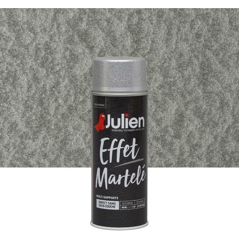Peinture aérosol Effet Martelé multi-supports - Gris Alu - 400 ml - Julien