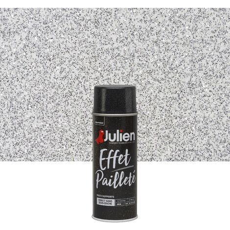 Peinture aérosol Effet Pailleté multi-supports - Argent - 400 ml - Julien