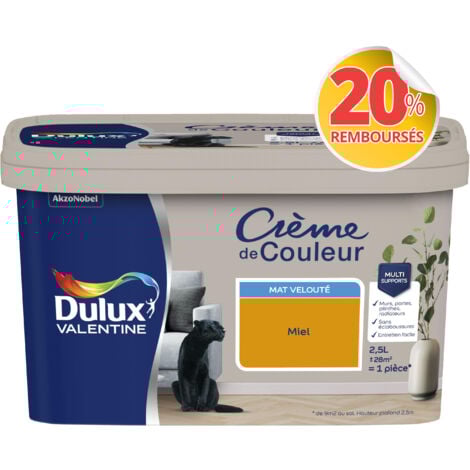 Peinture Crème De Couleur Mat Miel 2,5 L - Dulux Valentine