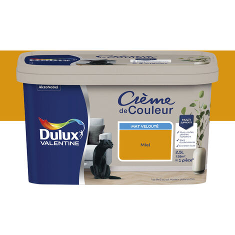 Peinture Crème De Couleur Mat Miel 2,5 L - Dulux Valentine