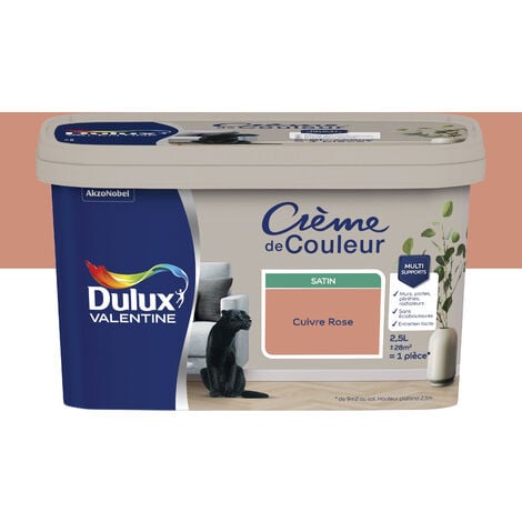 Peinture Crème De Couleur Satin Cuivre Rose 2,5 L - Dulux Valentine