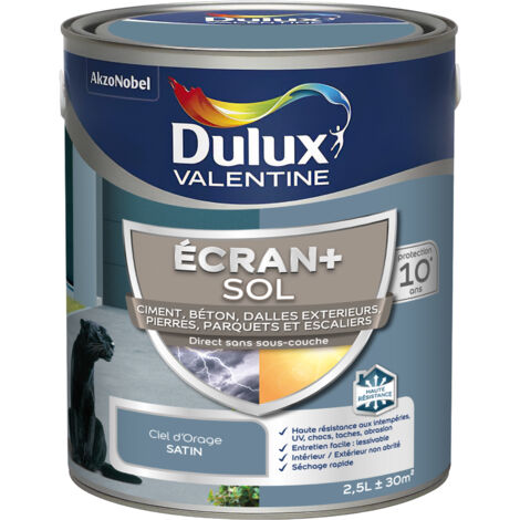 Peinture sol haute résistance satin gris loft 2,5L Ripolin - Bricolage