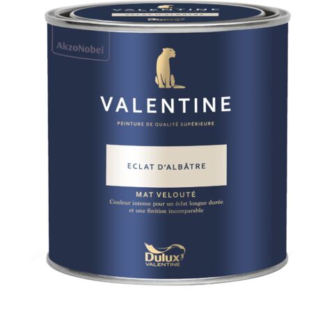 [PROMO] Dulux Valentine Peinture intérieure de haute qualité - Valentine - Couleur intense & pouvoir couvrant élevé - Mat Velouté Éclat d'Albâtre 0,5 L