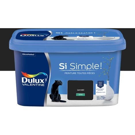 Peinture toutes pièces Si Simple  Aspect Satin - Le Noir 2,5 L - Dulux Valentine