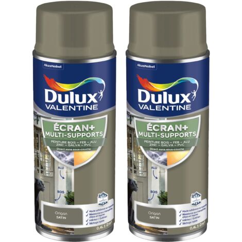 ECRAN+ MULTI-SUPPORTS EXTERIEURE Satin - Lot de 2 aérosols en phase aqueuse - Origan 400 ml - Dulux Valentine