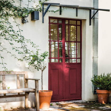 ECRAN+ MULTI-SUPPORTS EXTERIEURE Satin - Lot de 2 aérosols en phase aqueuse - Rouge Basque 400 ml - Dulux Valentine