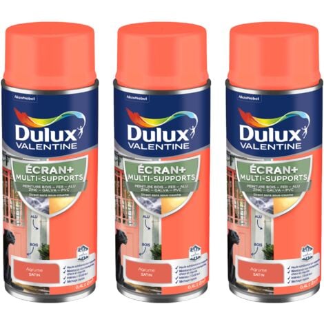 ECRAN+ MULTI-SUPPORTS EXTERIEURE Satin - Lot de 3 aérosols en phase aqueuse - Agrume 400 ml - Dulux Valentine