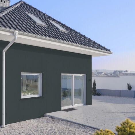 Peinture Façade Ecran+ Chantier Facile - direct sans sous-couche - Mat Gris Anthracite RAL7016 2,5 L - Dulux Valentine
