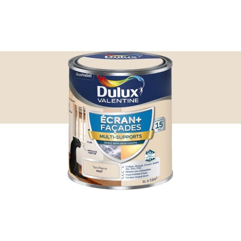 Peinture Ecran+ Multi-Supports Façade - protection 15 ans sur 15 matériaux - Mat Ton Pierre 1 L