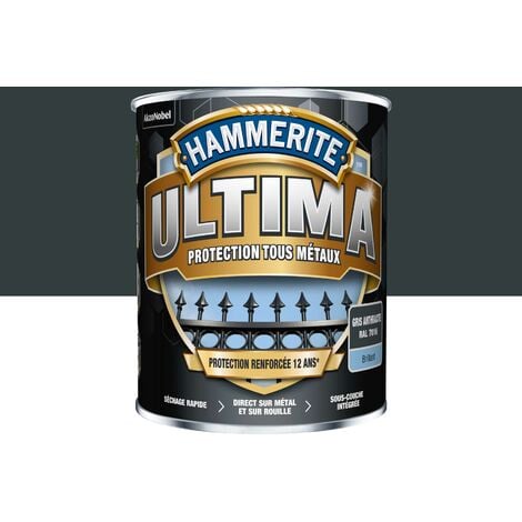 Peinture métal acrylique ULTIMA Brillant Gris Anthracite 2,5L - Hammerite