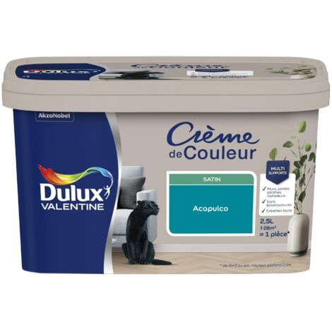 [PROMO] Peinture Crème De Couleur Satin Acapulco 2,5 L - Dulux Valentine