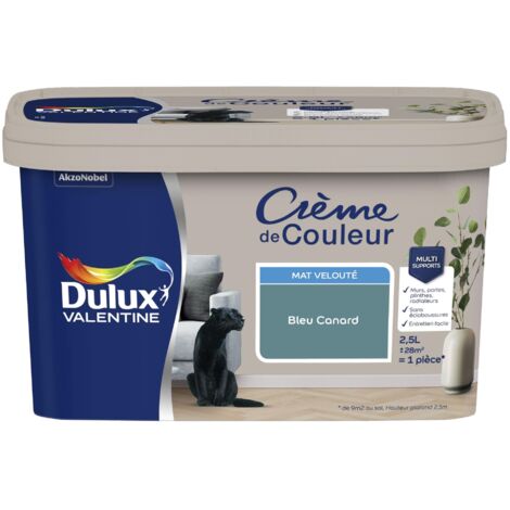 Peinture Crème De Couleur Mat Bleu Canard 2,5 L - Dulux Valentine