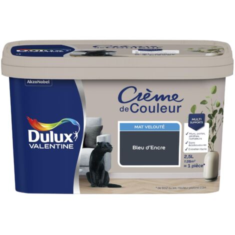 Peinture Crème De Couleur Mat Bleu d’Encre 2,5 L - Dulux Valentine