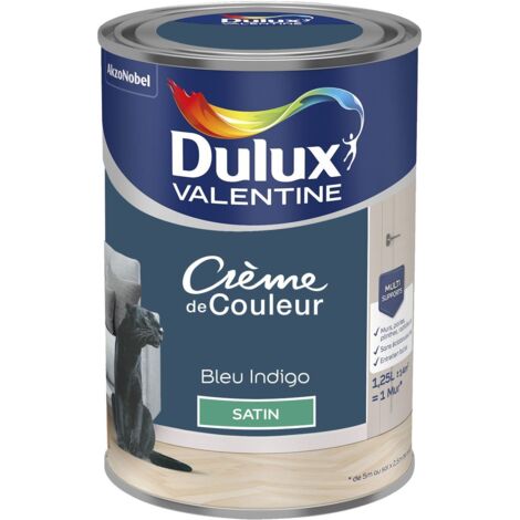 Peinture Crème De Couleur Satin Bleu Indigo 1,25 L - Dulux Valentine