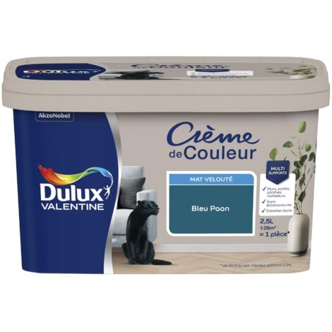 Peinture Crème De Couleur Mat Bleu Paon 2,5 L - Dulux Valentine