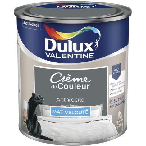 Peinture Crème De Couleur Mat Anthracite 0,5 L - Dulux Valentine