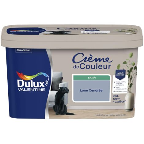 Peinture Crème De Couleur Satin Lune Cendrée 2,5 L - Dulux Valentine