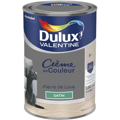 Peinture Crème De Couleur Satin Pierre de Lave 1,25 L - Dulux Valentine