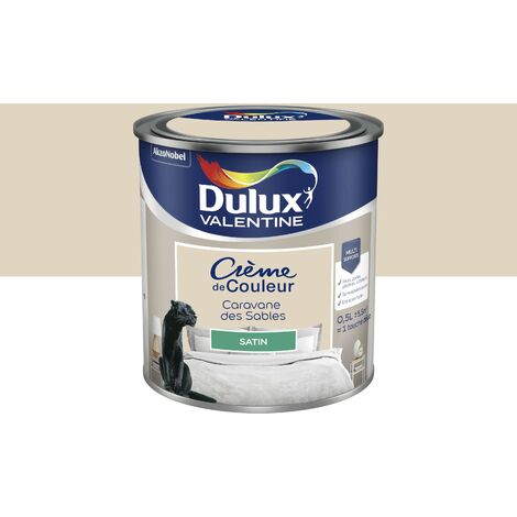 Peinture Crème De Couleur Satin Caravane des Sables 0,5 L - Dulux Valentine