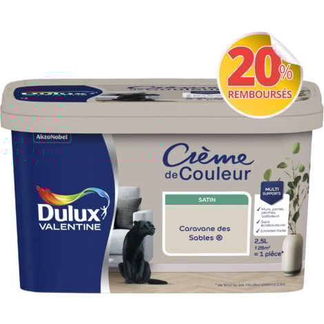 Peinture Crème De Couleur Satin Caravane des Sables 2,5 L - Dulux Valentine