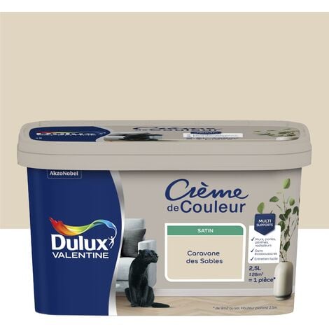 Peinture Crème De Couleur Satin Caravane des Sables 2,5 L - Dulux Valentine