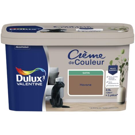 Peinture Crème De Couleur Satin Havane 2,5 L - Dulux Valentine