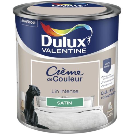 Peinture Crème de Couleur Dulux Valentine satin buche 0,5L