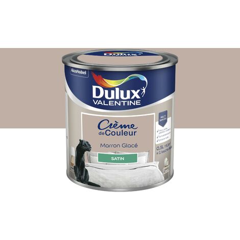 Peinture Crème De Couleur Satin Marron Glacé 0,5 L - Dulux Valentine